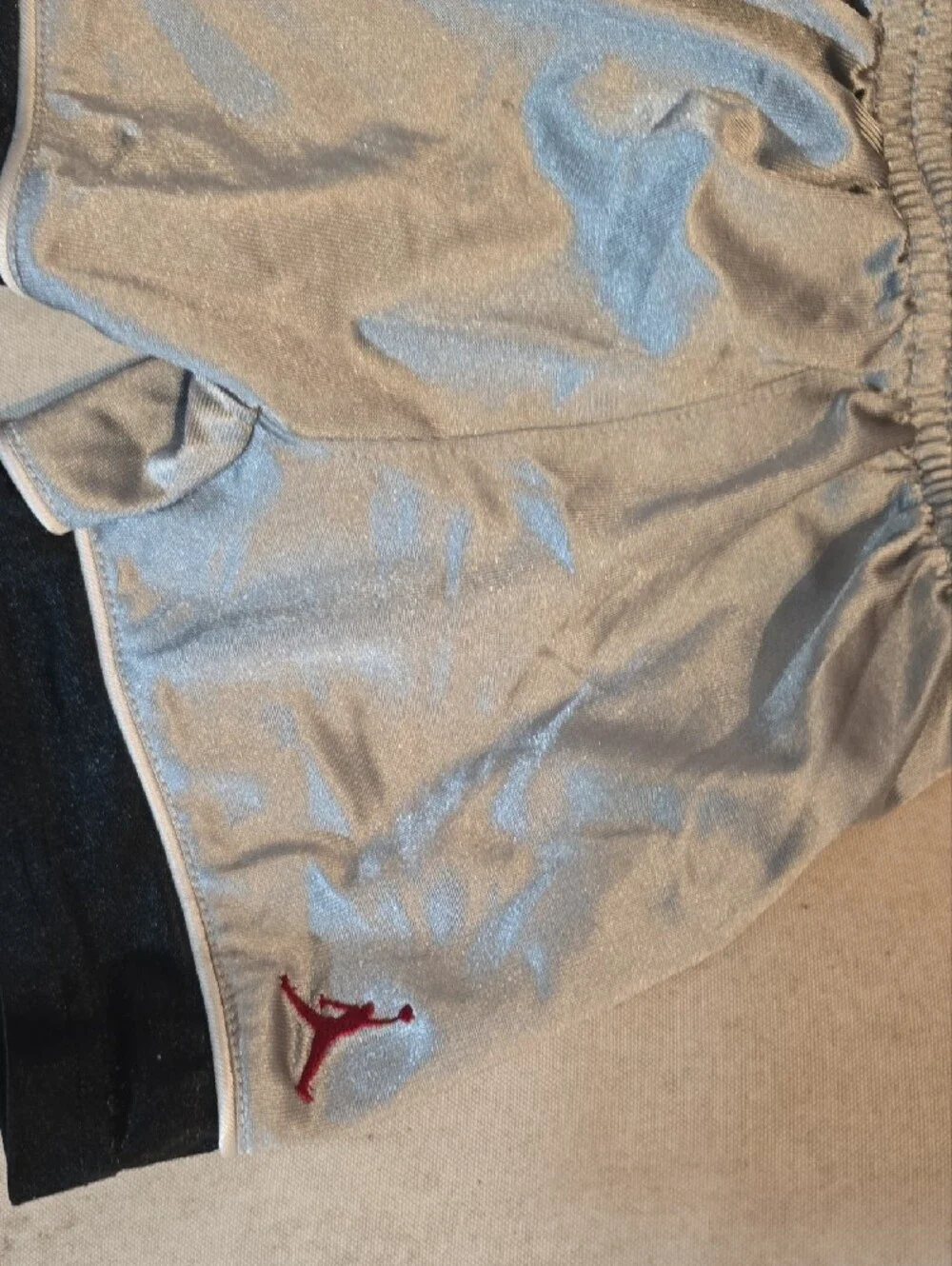 Jordan Kids' Gray Athletic Shorts with Black Trim 24months